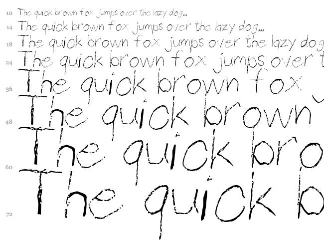 Thin Pencil Handwriting font waterfall